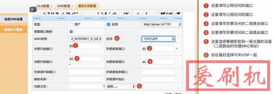 华为联通光猫设置端口转发方法