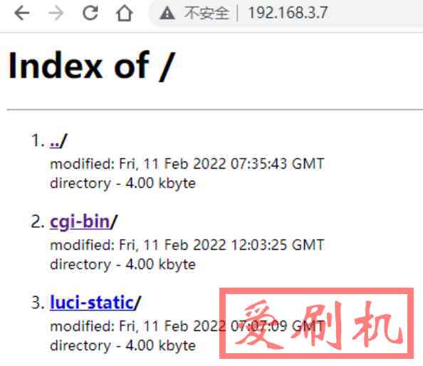 Luci界面恢复重置误删除kenerl软件包"Index of /"