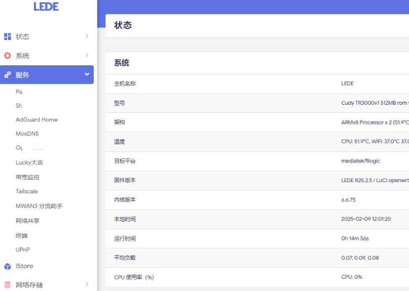 Cudy TR3000v1硬改512MB闪存固件